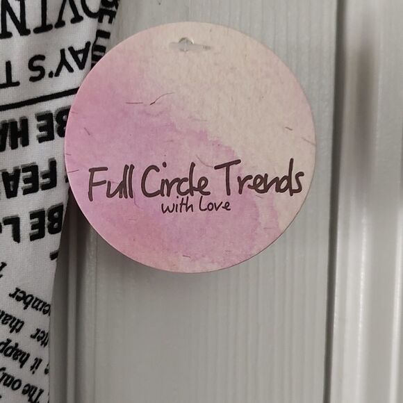 Full Circle Trends fitted newspaper print dress Sz M - Picture 4 of 8